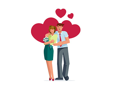 Couple illustration love people valentines day vector