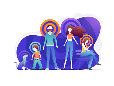 Target audience audience concept illustration marketing people target vector