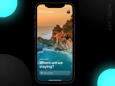 Hotel App - Case Study after effects animation app design concept figma interaction design ios mobile app motion graphics product design ui ux visual design