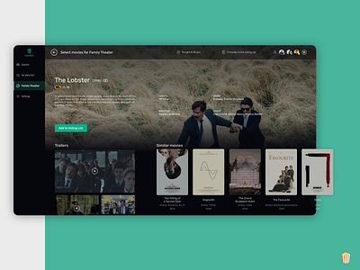 TV on Demand: Family Theater Concept figma movie app streaming tv shows ui design ux design