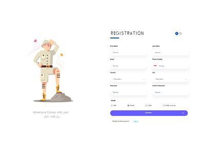 Sign Up Page animation app daily ui dailycreativechallange design illustration interactive modern design typography ui ux ux research vector