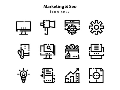 Marketing & Seo Icon Sets app branding design icon icon a day icon app icon artwork icons icons set illustration