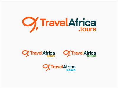 Travel Africa Tours beach logo logodesign nature safari tours travel