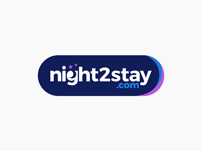 night2stay booking hotel logo logodesign night night2stay stay travel