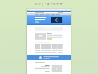 Landing Page Wireframe landing page ui wireframe