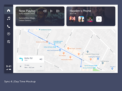 Sync 4 Infotainment Refined adobe app car car dashboard clean design lifestyle mockup sync sync 4 ui