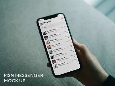 MSN Messenger Mock up Interface adobe app clean design flat lifestyle message messenger mobile mobile app mock up ui ux ux designer ux ui design xd