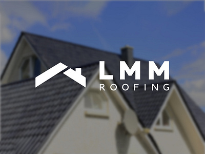 LMM Roofing Logo adobe branding clean design flat logo vector