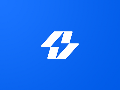 Lightning Bolt Logo app branding design graphic design graphic designer icon logo logo design minimal negative space negative space logo