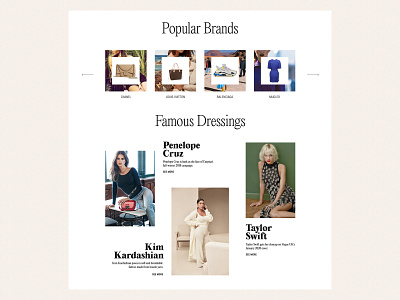 Fashion brands & stories editorial design fashion fashion brand fashion design homepage luxury magazine typography website women