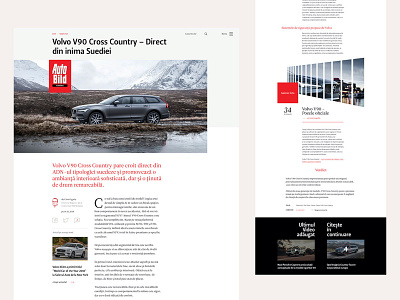 Automotive Magazine - Article Page automotive editorial layout typography website