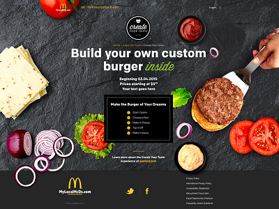 Create Your Own Taste burger custom mcdonalds taste