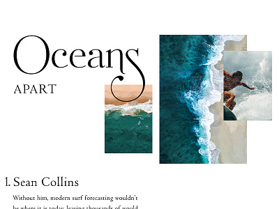 Oceans Apart - Surf Article article editorial magazine ocean surf typography