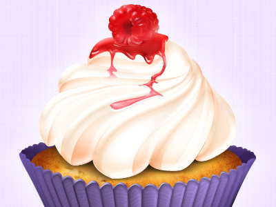 Cupcake cream cupcake glaze illustration photoshop