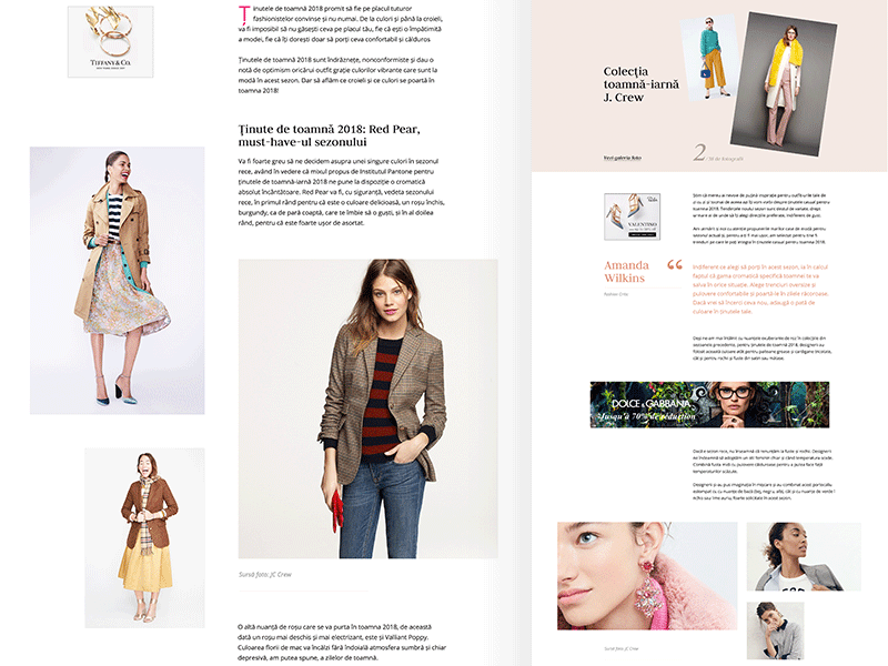 Fashion Magazine autumn clothes collection fashion magazine photo gallery typography design website women