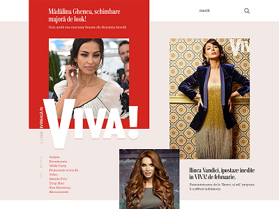 Magazine - website homepage