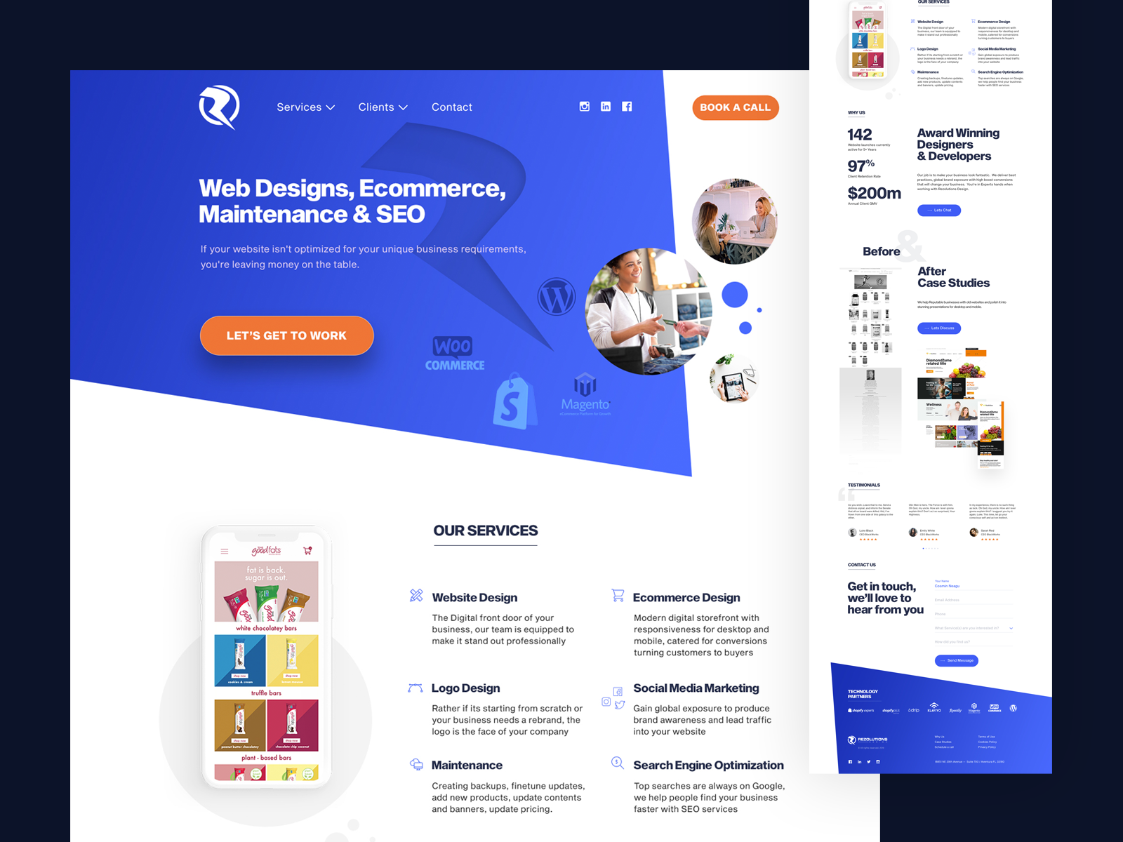 Homepage for web services company by Cosmin Neagu on Dribbble