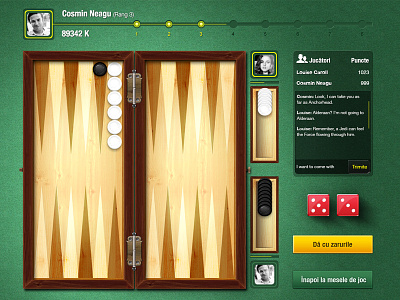 Backgammon avatar backgammon chat dice game hinge play progress bar wood