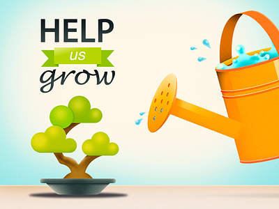 My Square bonsai charity debut flat garden grain graphic grow help tree water