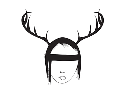 Working on my first big project as an illustrator. black deer illustration