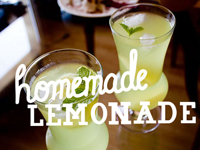 Homemade lemonade lemonade lettering