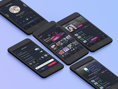 Music app app app design design mobile ui mockup music music app music player playlist tracks ui