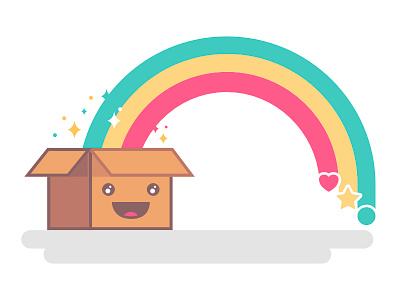 Rainbow Box illustration vector vector artwork