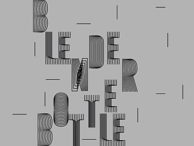 BlenderBottle Type Exploration 2 branding design type exploration typography