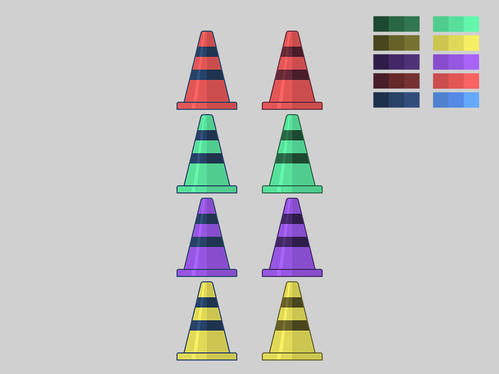 Traffic Cone Color Test by Dataminer on Dribbble