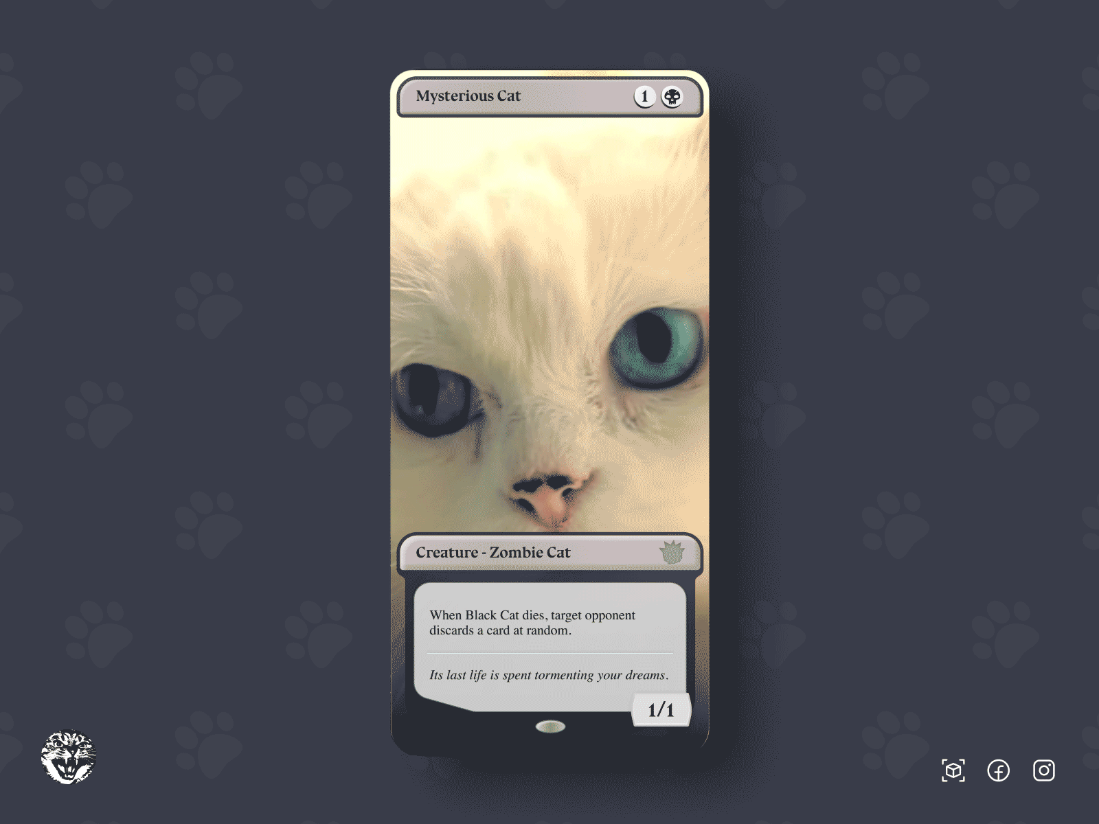 MTG - Mysterious Cat (AR Filter) ar augmented reality cat facebook filter instagram filter magic magic the gathering mana motion graphics myg vr