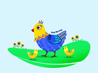 Illustration chicken vector