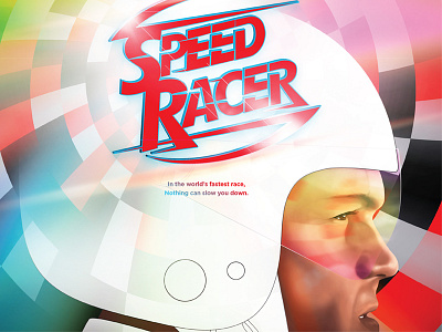 Speed Racer poster for Graphic Content blue graphic content movies pink racing red speed racer white