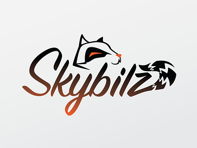 Skybilz animal icon logo orange raccoon streamer tail