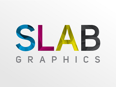 SLAB Graphics cmyk facets logo sans serif