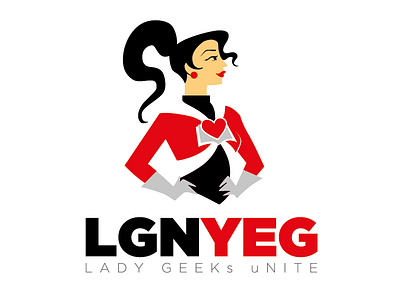 Lady Geeks Unite - LGN Logo lady geek night lady geeks unite logo nerd group super hero