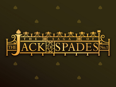 "The Saga of the Jack of Spades" title mark comic gold indie comics jack of spades spades title mark word mark