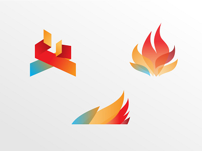 Rejected Fire blue fire gradients rainbow red transparency yellow