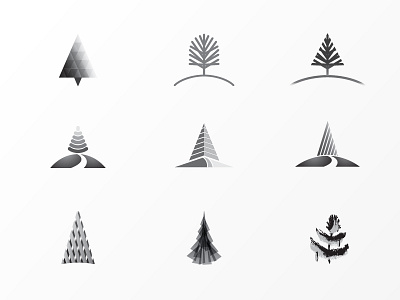 Rejected Trees abstract comps hill logo minimal modern outdoor pine rejected trees