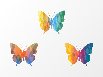 Rejected Butterflies butterflies butterfly icons mosaic rainbow rejected symbol