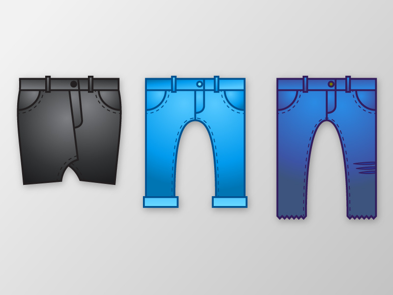Jean Things cute minimal trousers cartoon absracted drawing clothing pants skirt black blue denim jeans
