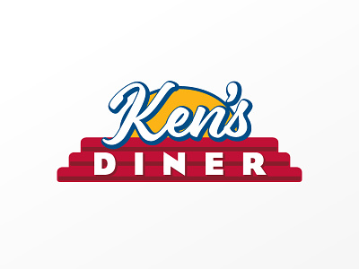 Ken's Diner logo 50s 50s diner diner greasy spoon identity logo retro design