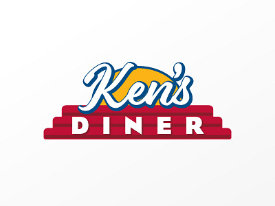 Ken's Diner logo 50s 50s diner diner greasy spoon identity logo retro design