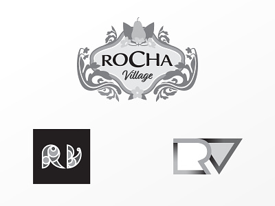 Rejected Rocha Village logos comp design logos monograms rejected rejected designs