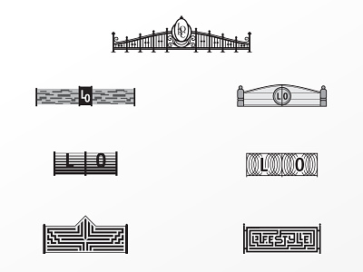 Rejected Gates black iron fence gates logo redesign rejected rejected logos symbol