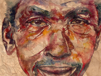 African africain african aquarelle colorful coloré paper papier portrait watercolor