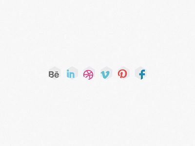Social icons behance dribbble facebook flat design icons linkedin octogone pinterest share social icons vimeo