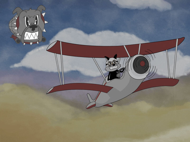 Old Cartoon Animation after effects airplane animation hand drawn motion graphics toonboom