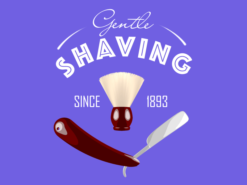 Vintage Shaving Animation 3d animation c4d logo motion graphics straight razor vintage