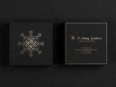 The Wedding Solutions Business Card Design branding graphic design illustration illustrator logo