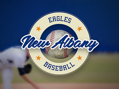 Team Eagles New Albany baseball branding identity illustration illustrator logo photoshop sports team
